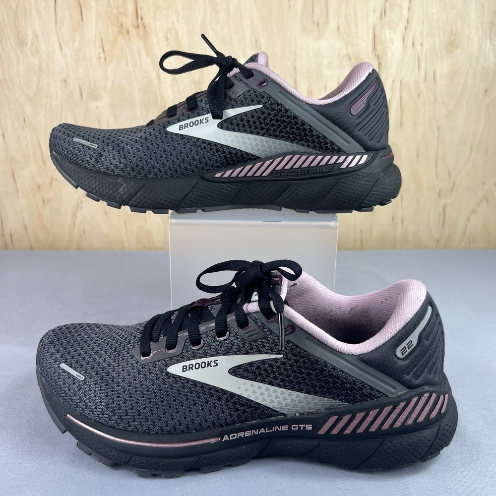 Brooks Adrenaline GTS 22 Women's Size 8B Pearl Black Metallic (120353-1B-015)